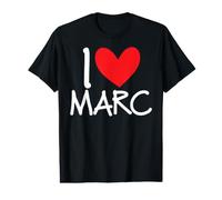 I Love Marc Name Personalized Men Guy BFF Friend Heart Value Graphic T-Shirt
