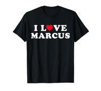 I Love Marcus Matching Girlfriend & Boyfriend Marcus Name T-Shirt