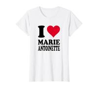 I Love Marie Antoinette Value Graphic T-Shirt, Women, White, L