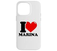 I love Marina funny fist name design Case for iPhone 14 Pro Max
