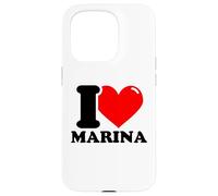 I love Marina funny fist name design Case for iPhone 15 Pro