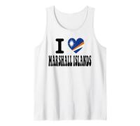 I Love Marshall Islands Heart Flag Retro Travel Souvenir Tank Top