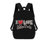 I Love Math 17 Inches Large Backpack Work Travel Laptop Bag Casual Daypack