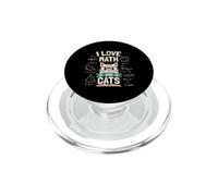 I Love Math And Cats Cute Design PopSockets PopGrip for MagSafe