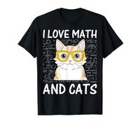 I Love Math and Cats - Math Lovers Cute Kitten T-Shirt