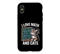 I love Math And Cats Mathematics Funny Math Cat Case for iPhone X/XS