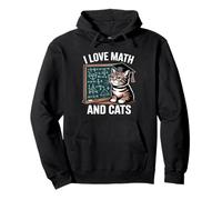 I love Math And Cats Mathematics Funny Math Cat Pullover Hoodie