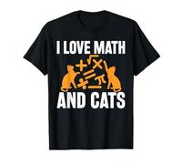 I Love Math And Cats, Teacher Cute Cat Feline Lover T-Shirt