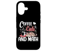 I Love Math Cats And Coffee Heart Mathematics Teacher Case for iPhone 17