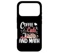 I Love Math Cats And Coffee Heart Mathematics Teacher Case for iPhone 17 Pro
