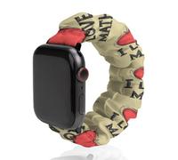 I Love Math Elastic Scrunchie Watch Bands Bracelet Strap Compatible with IWatch Series 6 5 4 3 2 1 Black-style 38mm/40mm