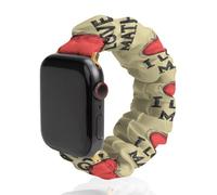 I Love Math Elastic Scrunchie Watch Bands Bracelet Strap Compatible with IWatch Series 6 5 4 3 2 1 Golden-style 42mm/44mm