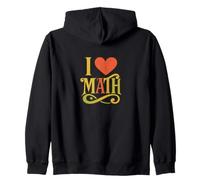 I Love Math Equation Nerd Humor for Teachers and Students Zip Hoodie