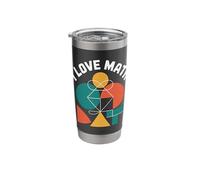 I Love Math Geometric Shapes Creativity Stainless Steel Insulated Tumbler