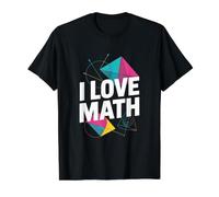 I Love Math Geometry Algebra Calculus Fun Value Graphic T-Shirt, Men, Black, L