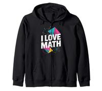 I Love Math Geometry Algebra Calculus Fun Zip Hoodie