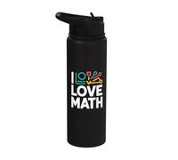 I Love Math Geometry Lovers Algebra Stainless Steel Insulated Water Bottle