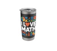 I Love Math Geometry Pi Infinity Symbols Stainless Steel Insulated Tumbler