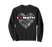 I Love Math - Heart of Mathematics Icons Teachers Students Sweatshirt