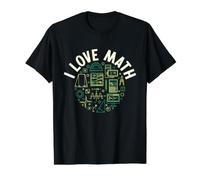 I Love Math - Mathematics for Teacher or Student Value Graphic T-Shirt, Men, Black, L