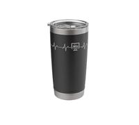 I Love Math PC Heartbeat - Mathematics Computer ECG Stainless Steel Insulated Tumbler