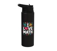 I Love Math Pi Equation Algebra Geometry Fun Stainless Steel Insulated Water Bottle