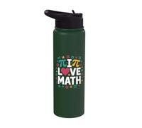 I Love Math Pi Equation Algebra Geometry Fun Stainless Steel Insulated Water Bottle