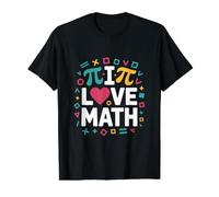 I Love Math Pi Equation Algebra Geometry Fun Value Graphic T-Shirt, Men, Black, S