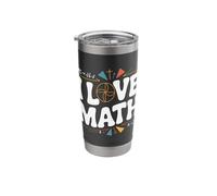 I Love Math Pi Geometry Algebra Calculus Design Stainless Steel Insulated Tumbler