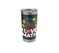 I Love Math Pi Geometry Algebra Enthusiast Stainless Steel Insulated Tumbler
