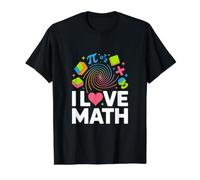 I Love Math Pi Geometry Algebra Enthusiast Value Graphic T-Shirt, Men, Black, L