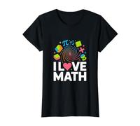 I Love Math Pi Geometry Algebra Enthusiast Value Graphic T-Shirt, Women, Black, M