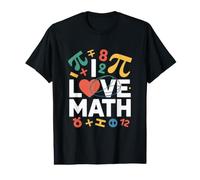 I Love Math with Heart Pi Symbols Value Graphic T-Shirt