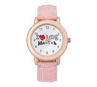 I Love Math Women Leather Watches Classic Business Elegant Lady Adjustable Wrist Watch