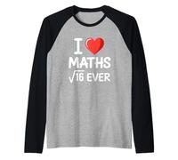 I Love Maths Forever Funny Math Teacher Nerd Geek Pun Math Raglan Baseball Tee