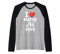 I Love Maths Forever Funny Math Teacher Nerd Geek Pun Math Raglan Baseball Tee