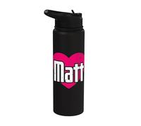I Love Matt Cute First Name I Heart Matt Stainless Steel Insulated Water Bottle