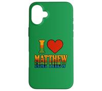 I Love Matthew Bold Romantic Heart Design for Sweethearts Case for iPhone 16 Plus
