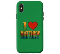I Love Matthew Bold Romantic Heart Design for Sweethearts Case for iPhone X/XS