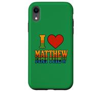 I Love Matthew Bold Romantic Heart Design for Sweethearts Case for iPhone XR