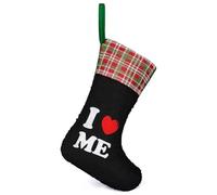 I Love Me Personalised Christmas Stocking Sequin Color Changing Xmas Tree Hanging Party Decor