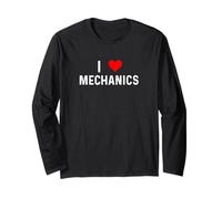 I Love Mechanics - Heart - Distressed Long Sleeve T-Shirt