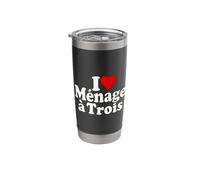 I Love Menage A Trois THREESOMES Stainless Steel Insulated Tumbler