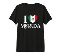 I Love Merida Heart Mexico Flag Premium T-Shirt