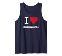 I Love Meringues, I Love Meringues Tank Top, Men, Navy Blue, Medium