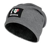 I Love Mexico Mexican Beanie Hats Winter Warm Skull Pullover Cap Cozy Knit Cap for Men And Women Gifts