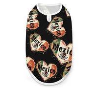 I Love Mexico Vintage Heart Print Pet Clothes T Shirt Pets Clothing Vests Tee Tops Dogs Costume Coat For Dog Cat S