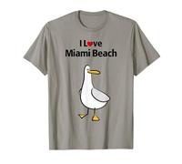 I Love Miami Beach Florida Cute Seagull T-Shirt