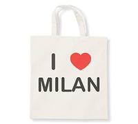 I Love Milan - Natural Cotton Tote Bag