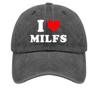 I Love Milfs and Mature Sexy Women Hats for Women Mother's Day Funny I Heart Milfs Husband Joke Gifts, I Love Milfs17, One Size